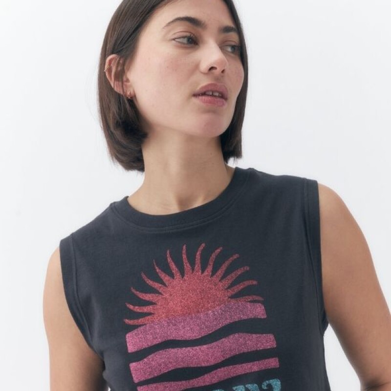 Musculosa Algodon Roxy Negro