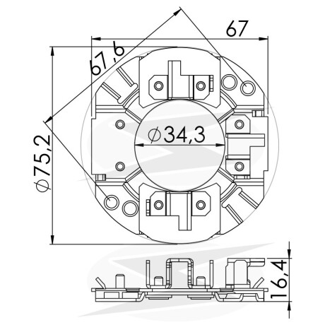 PORTA CARBONES - ARR.MITSUBISHI KIA MAZDA NISSAN 3CARBON 7X10X18 UNIFAP PORTA CARBONES - ARR.MITSUBISHI KIA MAZDA NISSAN 3CARBON 7X10X18 UNIFAP