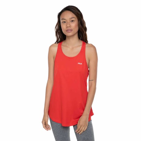 Remera Musculosa Para Mujer Fila Tank Top Basic Sports Rojo