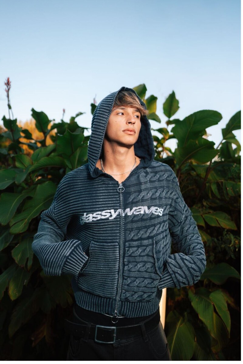 CAMPERA DE PUNTO SWITCH / AZUL 
