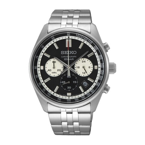 Reloj Seiko SSB429P1 para hombre con correa de acero Negro