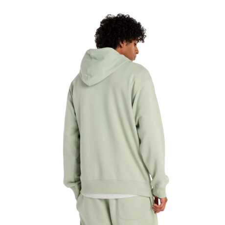 Canguro de Hombre New Balance French Terry Logo Hoodie Verde Claro