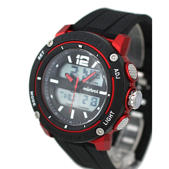 Reloj Mistral Deportivo Silicona Negro 0
