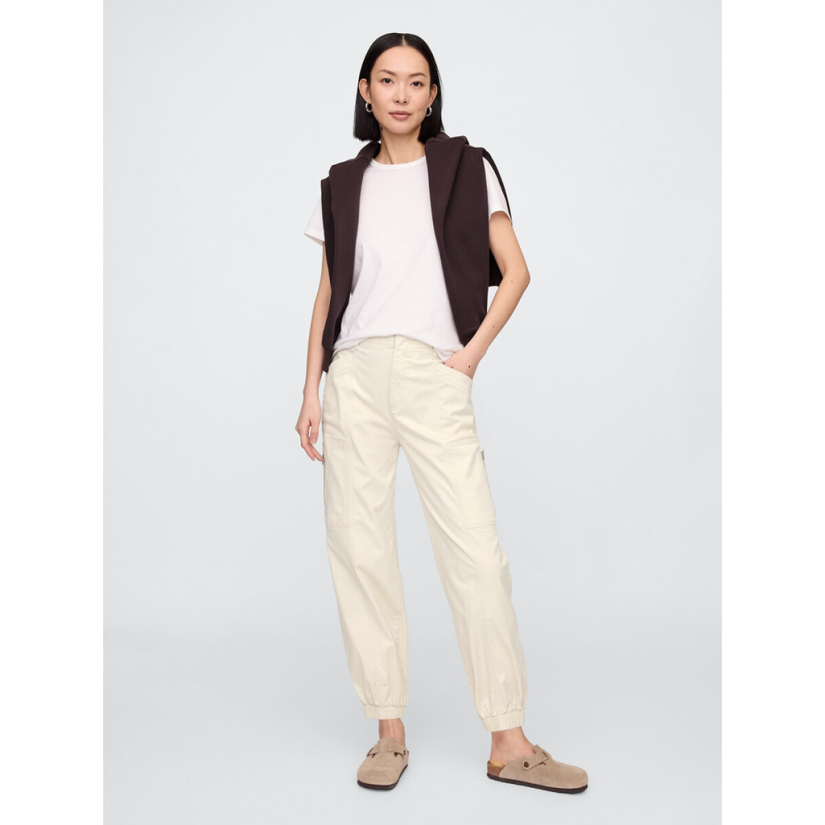 V-DOWNTOWN ZIPPER JOGGER - CHINO 