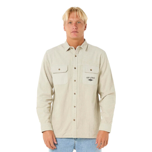 Camisa Rip Curl Raw Energy Cord - Beige Camisa Rip Curl Raw Energy Cord - Beige