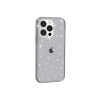 Protector rígido iPhone 15 Pro transparente gris con brillos Protector Rígido Iphone 15 Pro Transparente Gris Con Brillos