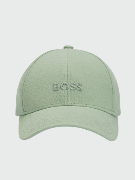 BOSS Gorra de Algodón Twill con Logo Bordado Verde