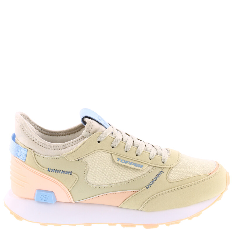 Championes de Mujer Topper Oldi Running Beige - Rosa - Celeste