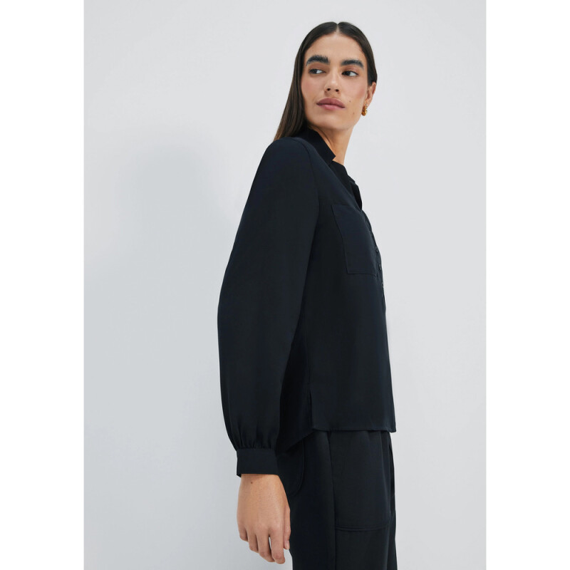 CAMISA ML FEM PRETO ESCURO