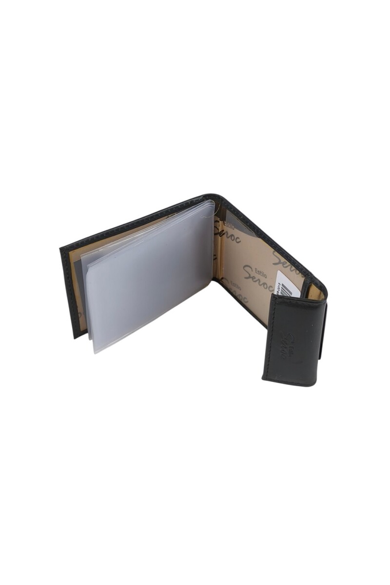 Porta documentos con separador transparente interior Marron
