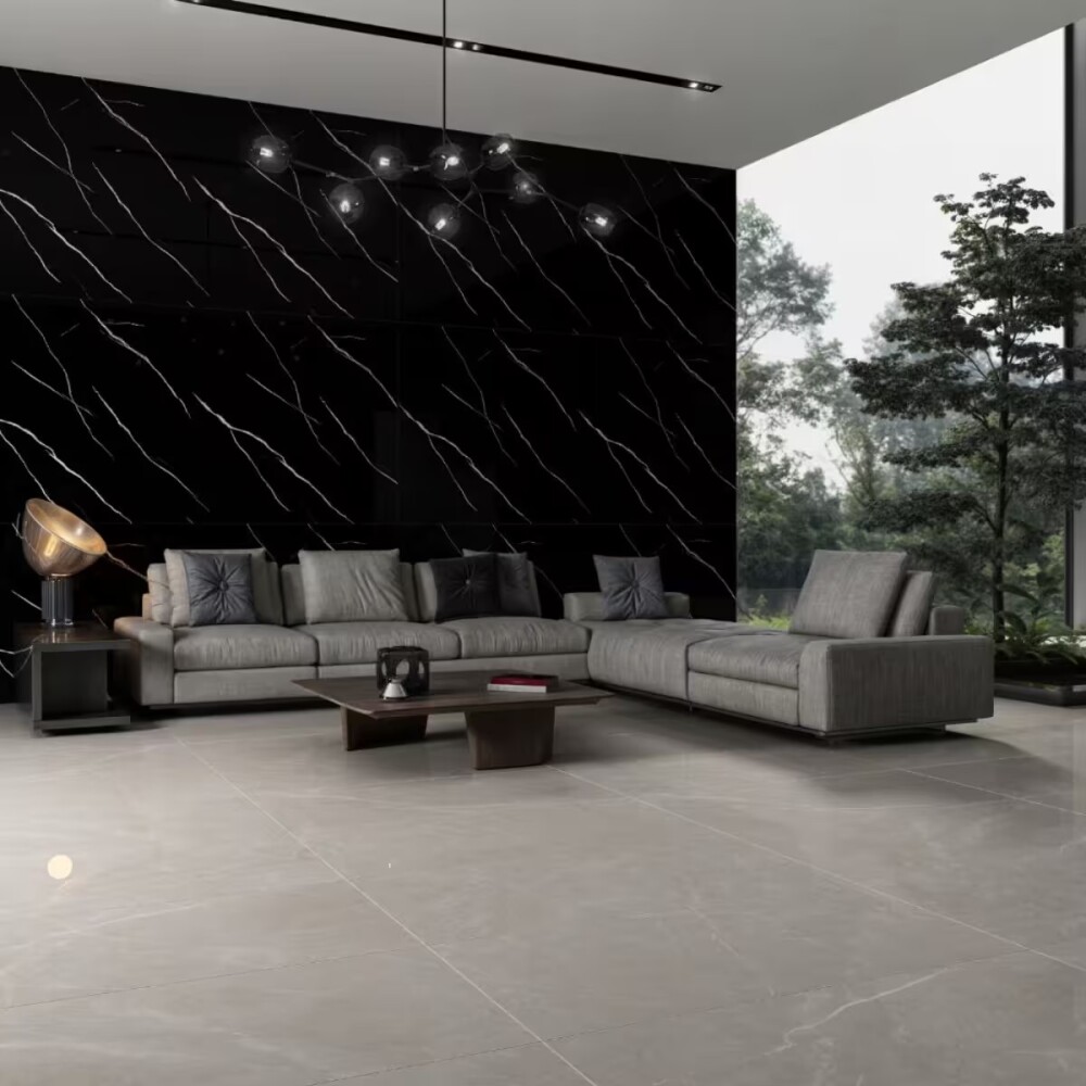 Placa de pvc símil mármol Negro 122x244x0,28 Cm Placa De Pvc Símil Mármol Negro 122x244x0,28 Cm