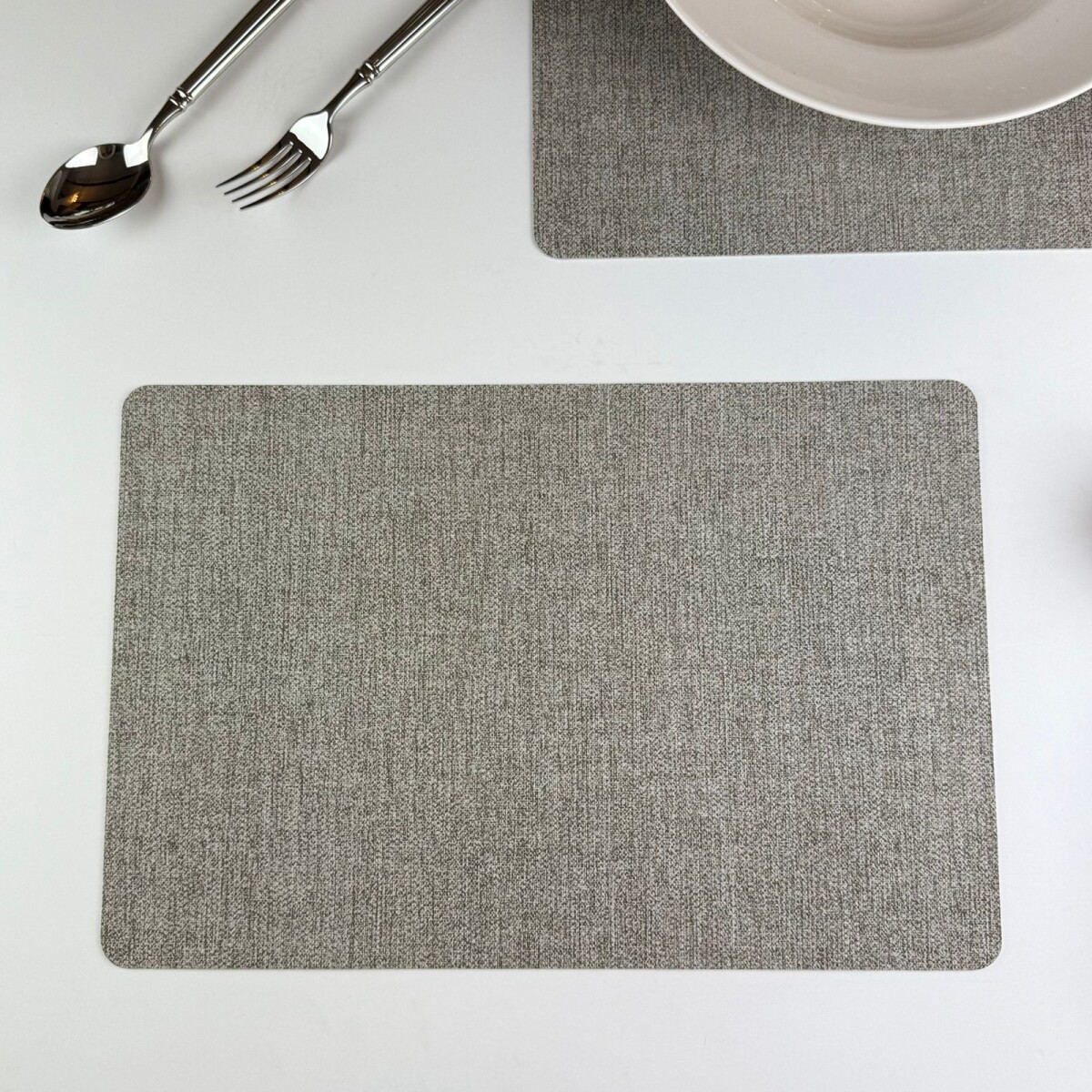 Individual de Símil Cuero 45cm x 30cm - Gris 