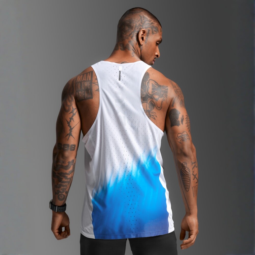 Bividi Running Light Speed React Singlet Hombre Blue Gradient/black Reflective