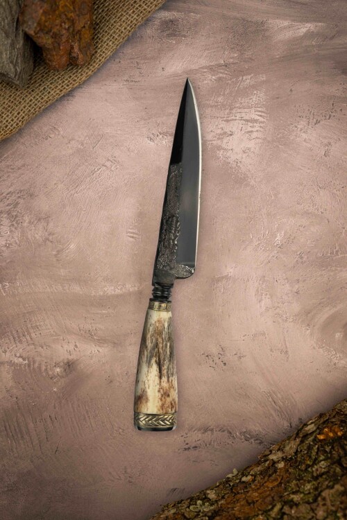 Cuchillo forjado, Cabo de hueso Cuchillo forjado, Cabo de hueso