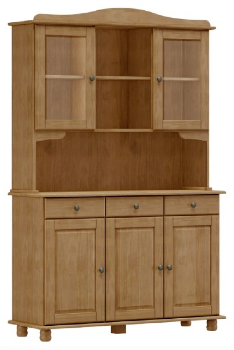 Vitrina Rubí – 5 Puertas y 3 Cajones Puertas Color Freijo 