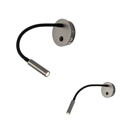 Portátil led de pared con SPOT móvil y brazo flexible GRIS HUMO