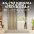 Cortina Blackout 100% Engomada Termica Set 2 Paños Tipo Lino Variante Color Beige