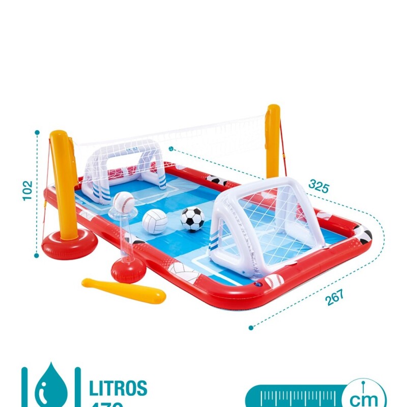INTEX PISCINA INFLABLE INFANTIL CENTRO DE JUEGOS MULTIDEPORTIVO 420 LITROS Intex Piscina Inflable Infantil Centro De Juegos Multideportivo 420 Litros