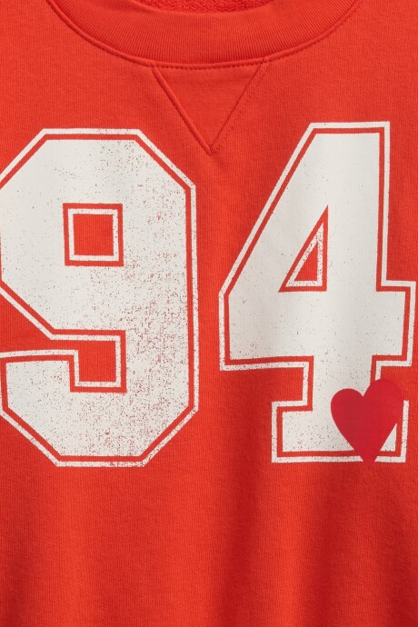 V-FRENCH TERRY CREW Poster Red