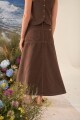 FALDA POMELA DENIM Chocolate
