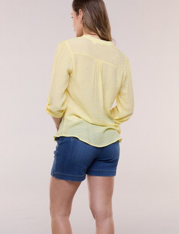Blusa Delantera Plisada AMARILLO