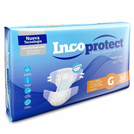 PAÑALES INCOPROTECT UNISEX T G 30 UNIDADES PAÑALES INCOPROTECT UNISEX T G 30 UNIDADES