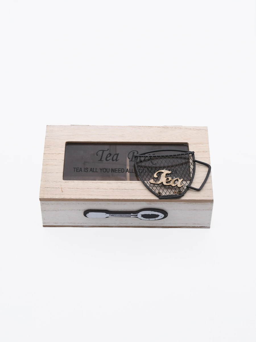 CAJA PARA TÉ 2 DIVISIONES - BEIGE 