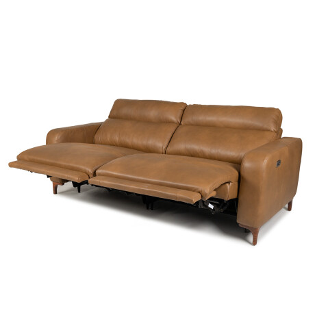 Sofa Hush - Cuero Básico - 2 cuerpos 1016 (Nozes)