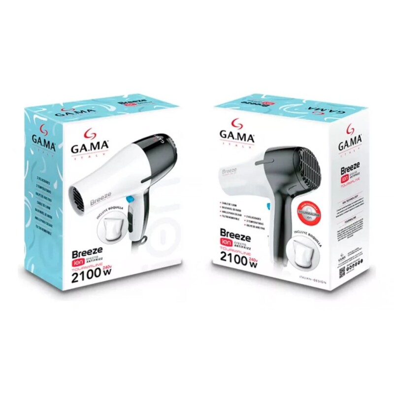 Secador Gama Breeze Ion - Blanco/Negro Secador Gama Breeze Ion - Blanco/Negro