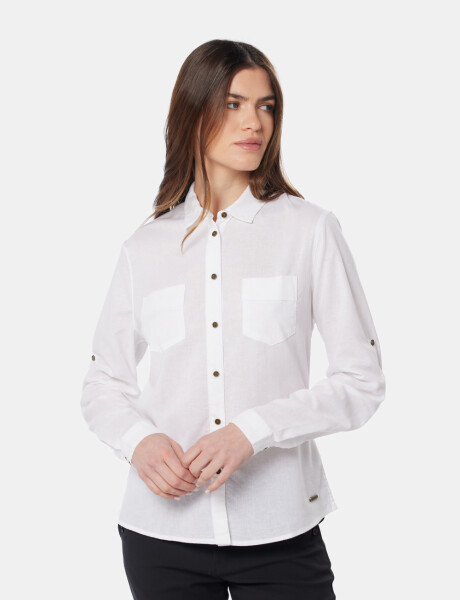 CAMISA DE LINO Blanco