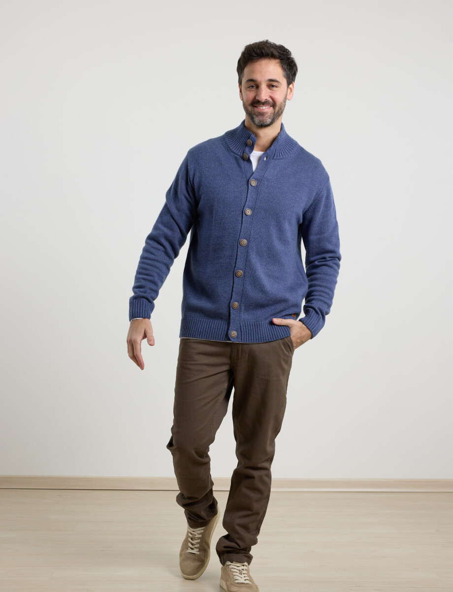 470301 CARDIGAN HARRY Azul Piedra Melange