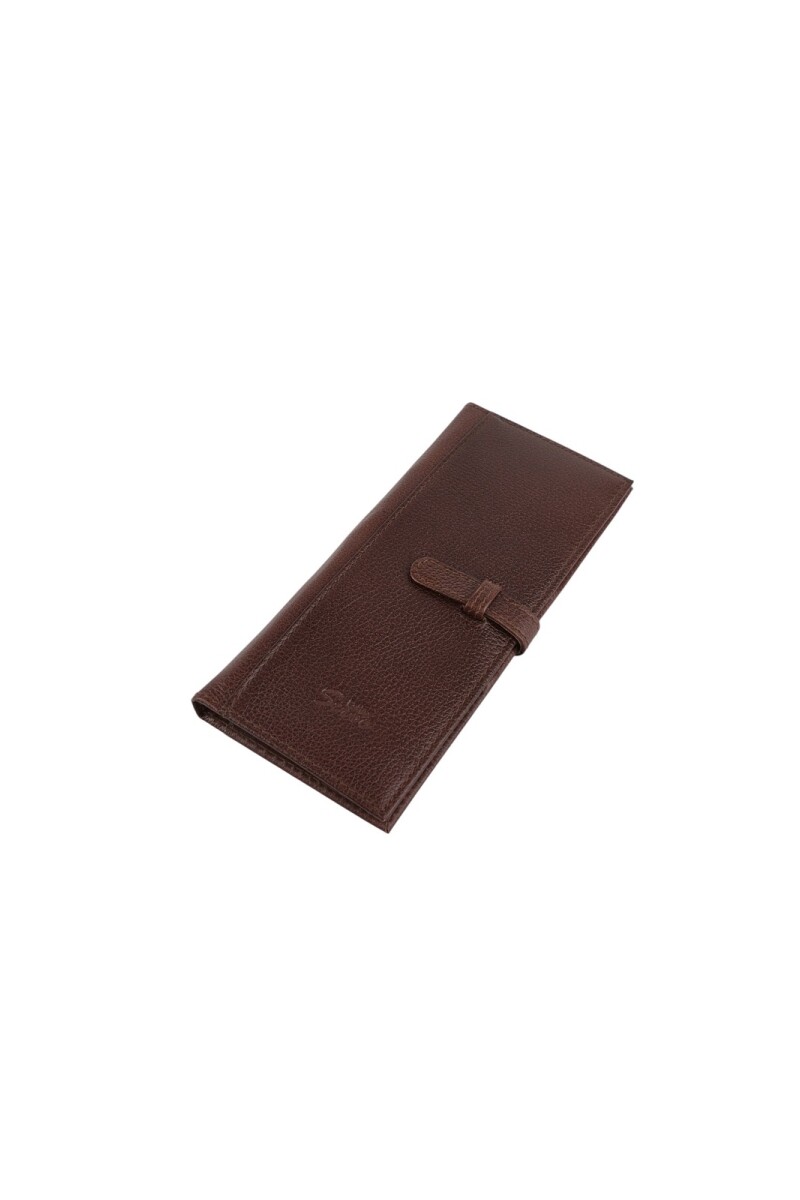 porta chequera doble Chocolate