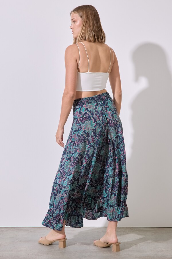 Falda Maxi Print MULTI/VERDE