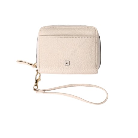 Billetera corta beige