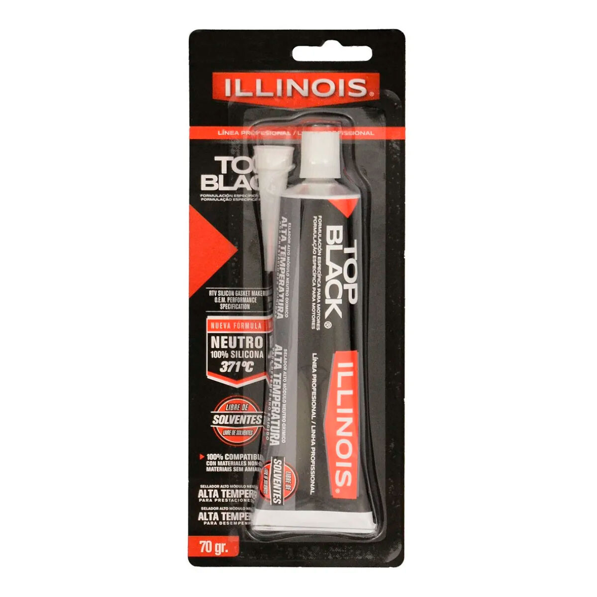 QUIMICOS VARIOS - FORMA JUNTA NEGRO RTV NEUTRO TOP BLACK 70GR ILLINOIS 