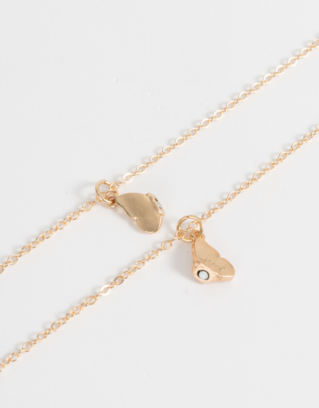 Collares para compartir Con Mariposas Set De Collares Para Compartir De Mariposas - Dorado