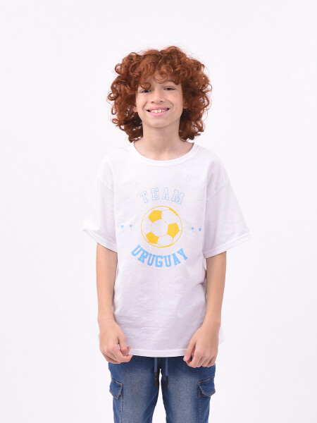 REMERA TEAM URUGUAY - UNISEX BLANCO