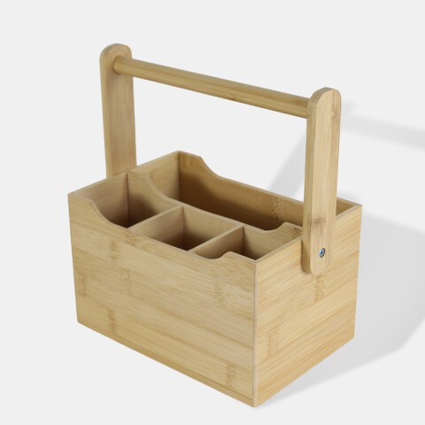 ORGANIZADOR BAMBU C/DIVSIONES P/COCINA Unica