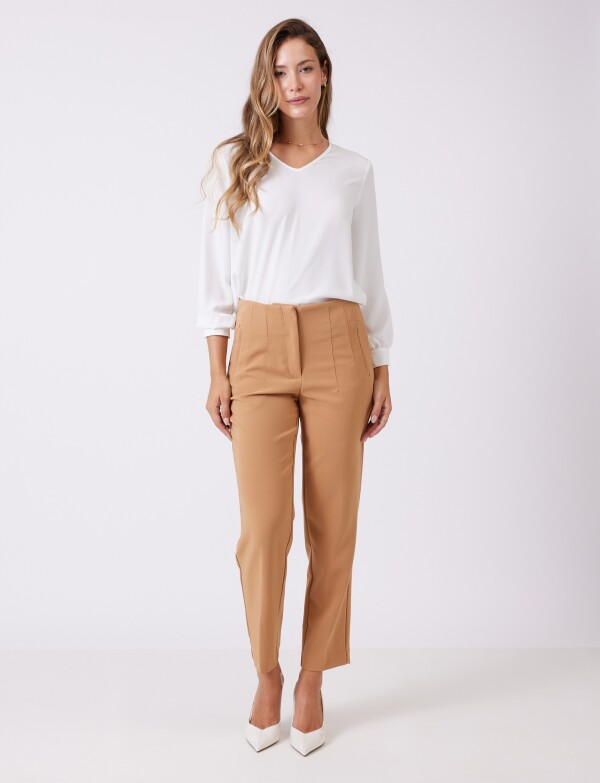 Pantalon Sastrero Slim BEIGE OSCURO