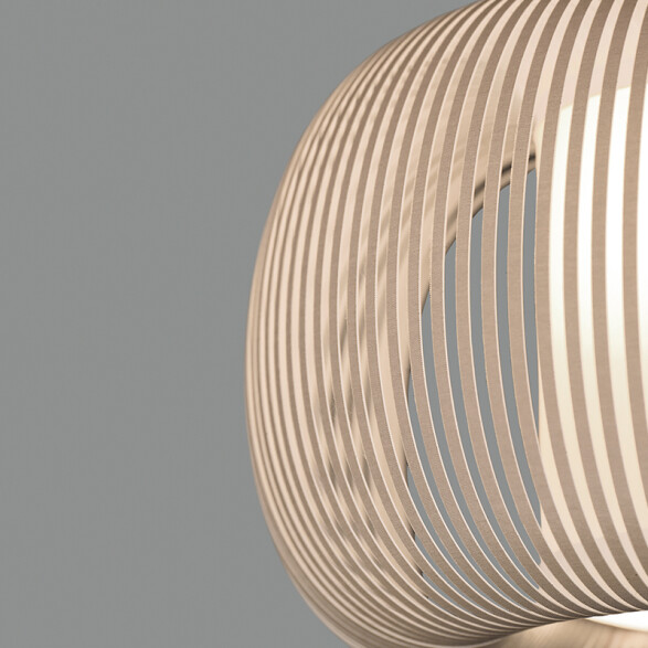 Colgante beige E27 MIRTA Ø380x240mm BA0232