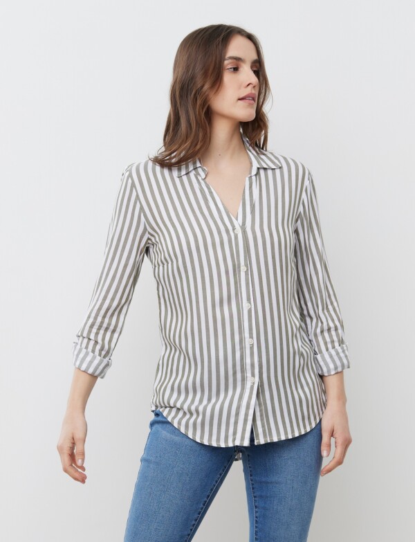 Camisa Lineas OLIVA