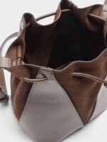 Bolso Bombonera De Piel M marron