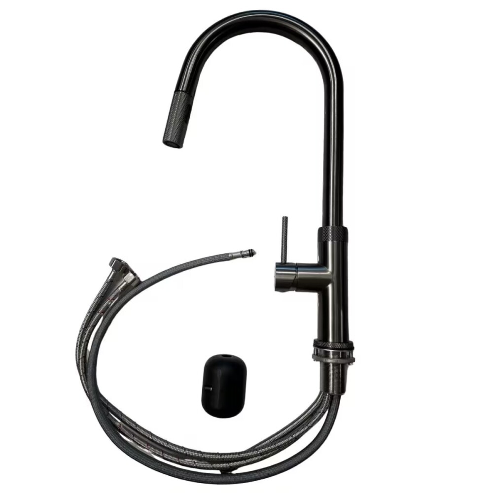 Grifería de Cocina Monocomando de mesada Virtus Curvo Extensible Grafito Mate Grifería De Cocina Monocomando De Mesada Virtus Curvo Extensible Grafito Mate