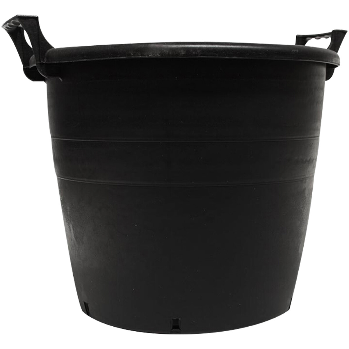 MACETA DE PLASTICO REDONDA NEGRA CON ASAS - 70L 