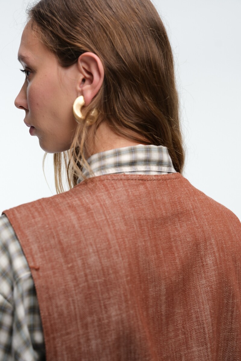 CHALECO DENIM Marron