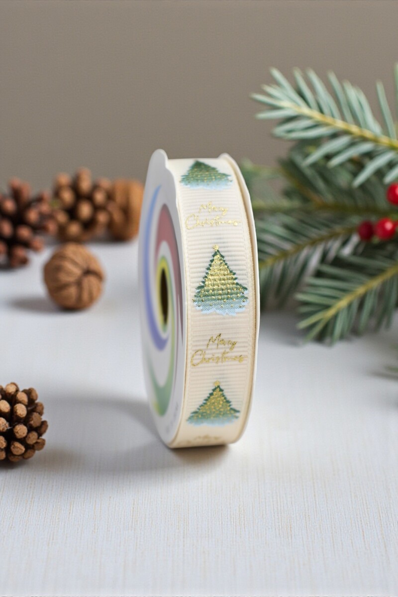 Cinta de regalo navidad 1.5cm*2.6m - DISEÑO 1 