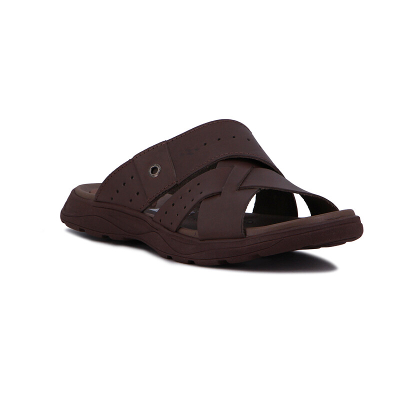 Country Sandalia Hombre Tiras Cruzadas Ebano