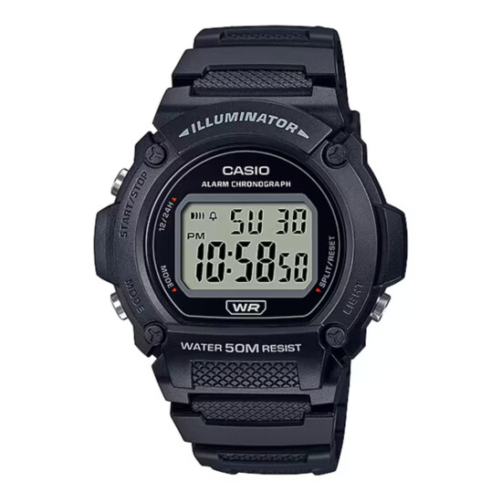 Reloj CASIO W219H-1AVDF Resina Negro Esfera 47mm 0