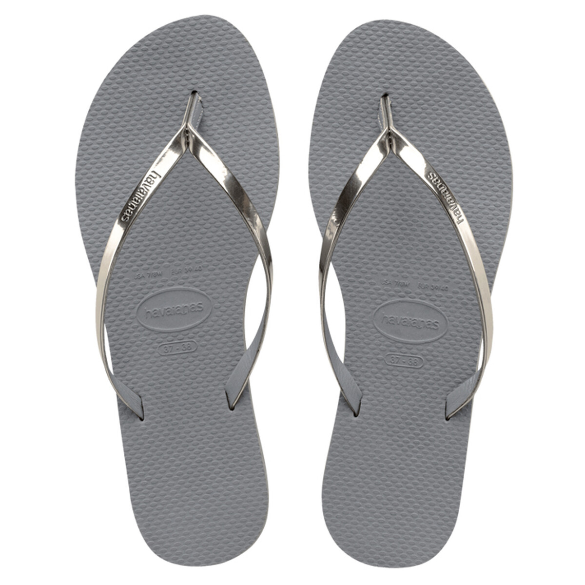 Sandalia de Mujer Havaianas You Metalic - Gris Acero 