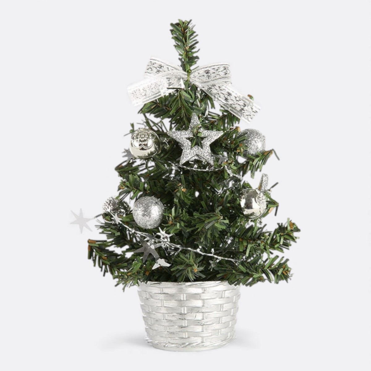 Árbol De Navidad Chico - Plateado 